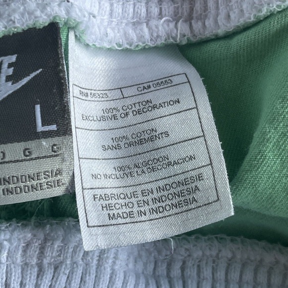 Vintage Nike Shorts Womens Large Gray Tag Drawstring Shorty Shorts Cotton Summer - Picture 5 of 11